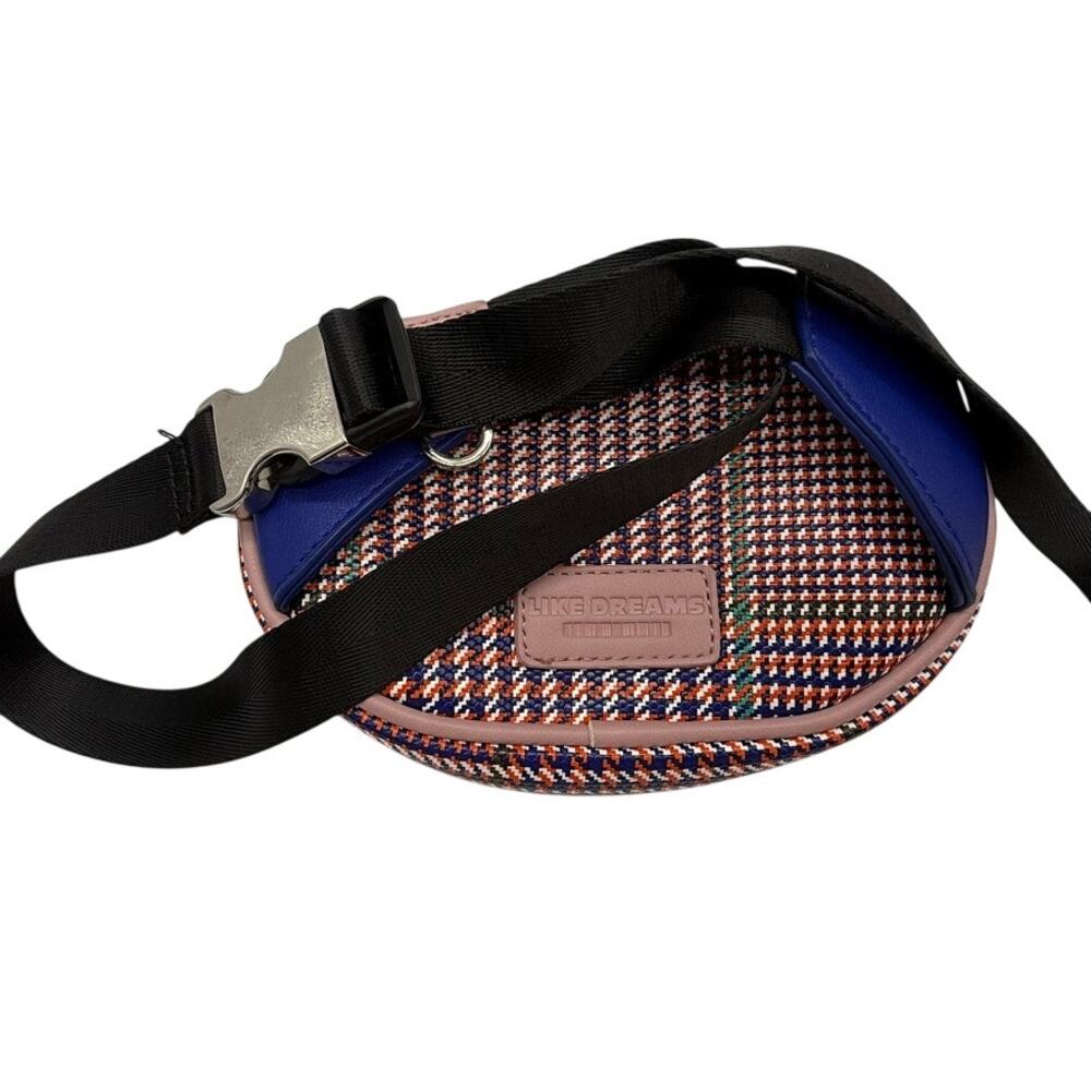Like Dreams Plaid Convertible Belt Bag Crossbody Fanny Pack Multicolor One Size - Picture 10 of 12